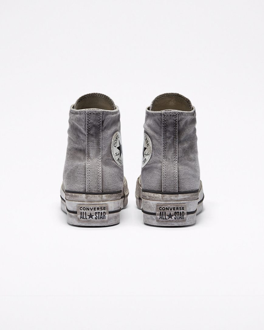 Women's Converse Chuck Taylor All Star Lift Smoked Canvas High Top Platform Shoes Grey / White | AU 1E93CQ